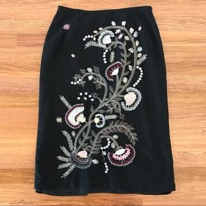 Vintage Richard Malcolm embroidered skirt